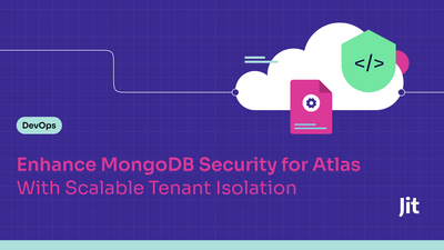 a purple background with the words enhance mongodb security for atlas with scalable