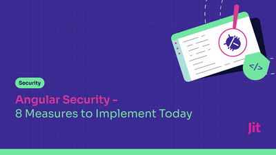 a clipboard with the words angular security - 8 measures to implement today