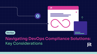 a computer screen with the words navigating devops compiliance solutions