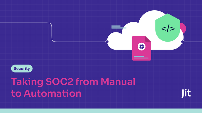 a purple background with the words taking soc2 from manual to automatic