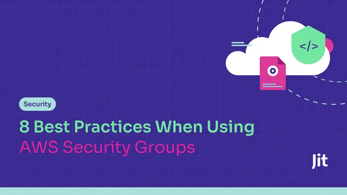 a cloud with the words 8 best practices when using aws security groups